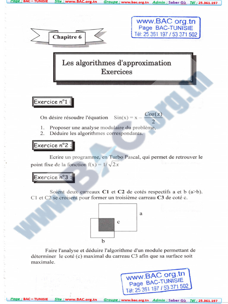 Exercices Avec Correction - Chapitre 6 | PDF