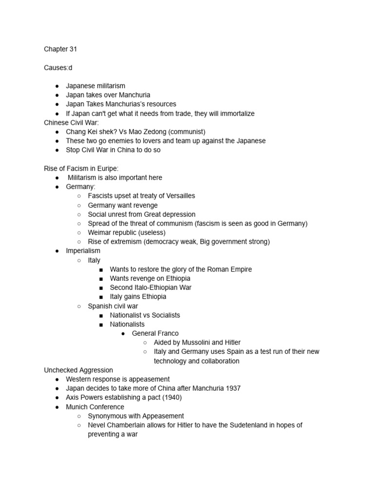 AP World Unit Notes | PDF | Fascism | International Relations