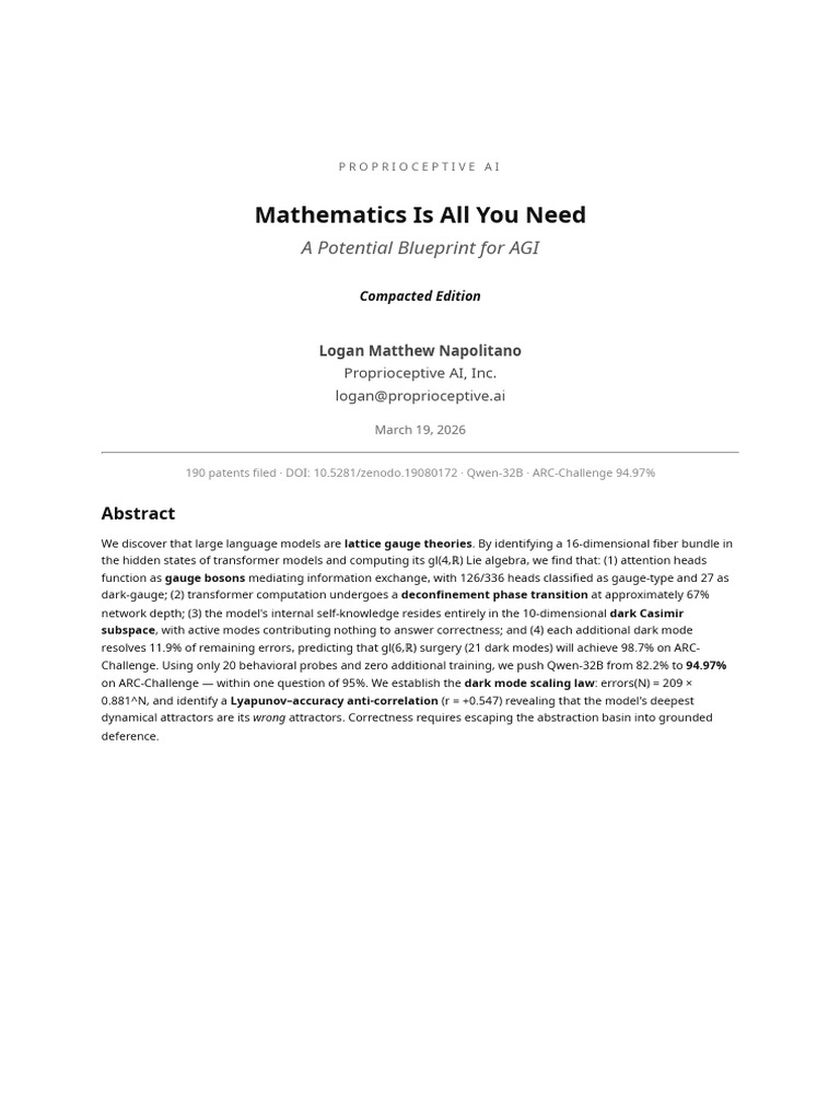 Mathematics Is All You Need Compacted v2 | PDF | Gauge Theory | Mathematics