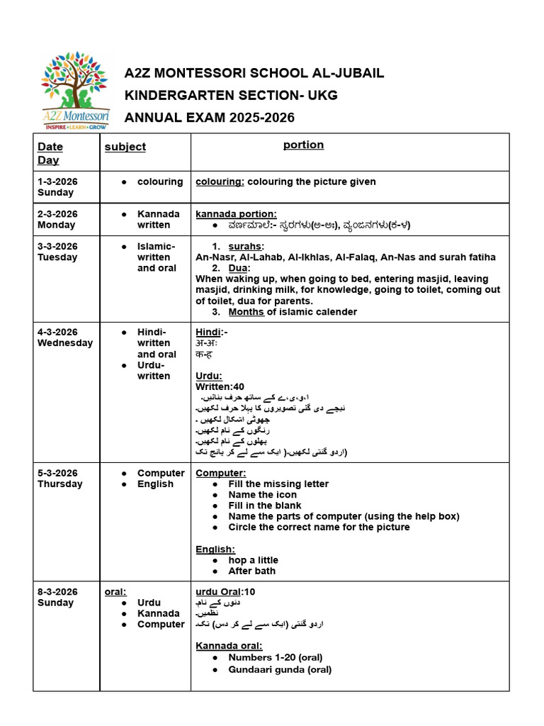 Ukg Annual | PDF | Languages Of India