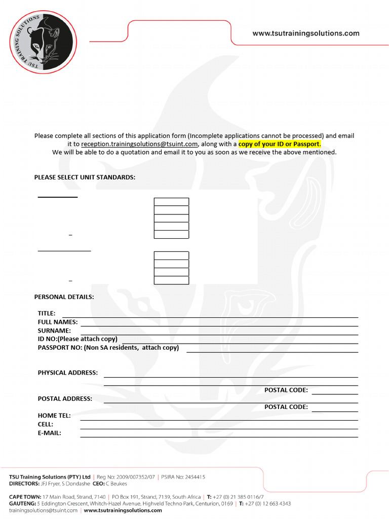 Firearm Competency Application Form | PDF