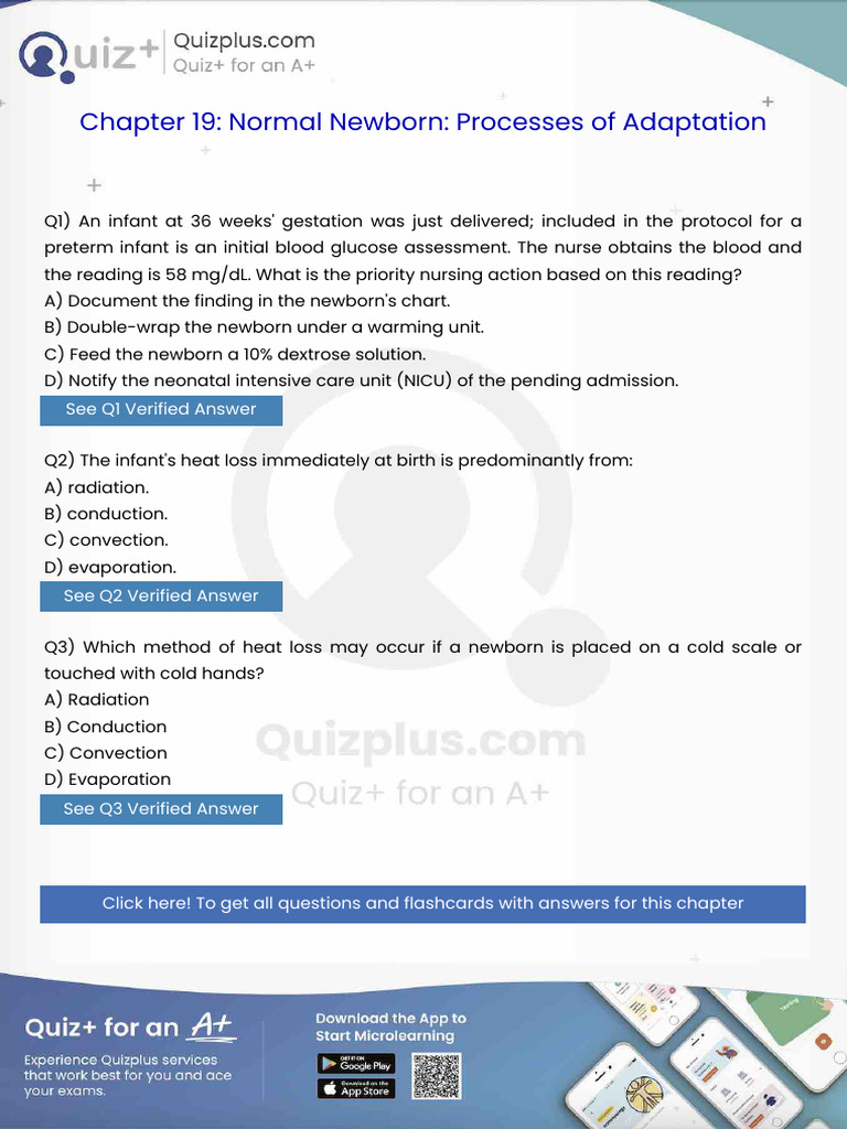 An Infant at 36 Weeks Gestation Was Just Delivered Included in The ...