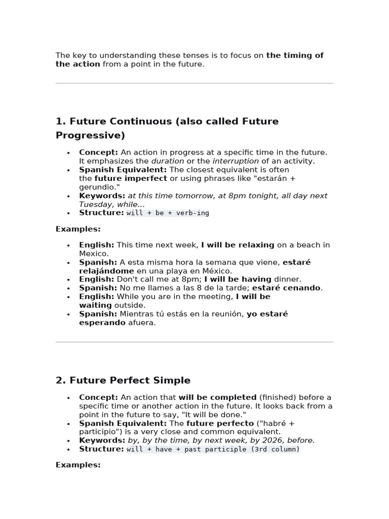 Future Tenses - FCE For Schools Exercises | PDF | Language Mechanics ...