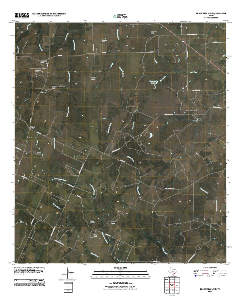 Topographic Map of Blackwell Lake PDF Cartography Geomatics