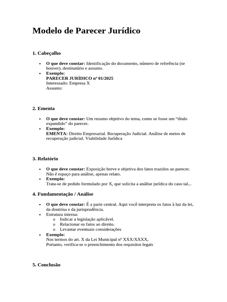 Modelo de Parecer Jurídico1 | PDF