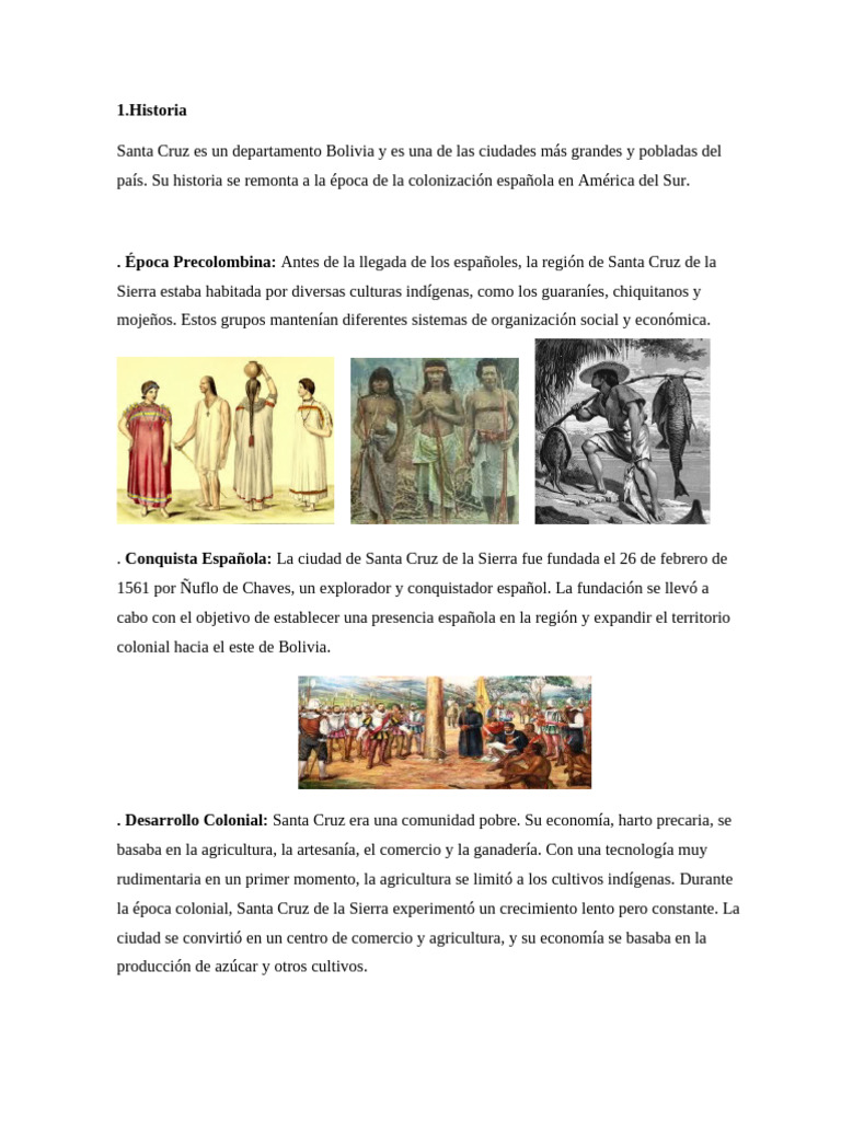 Santa Cruz Historia 1 | PDF | Bolivia | Cuenca de drenaje