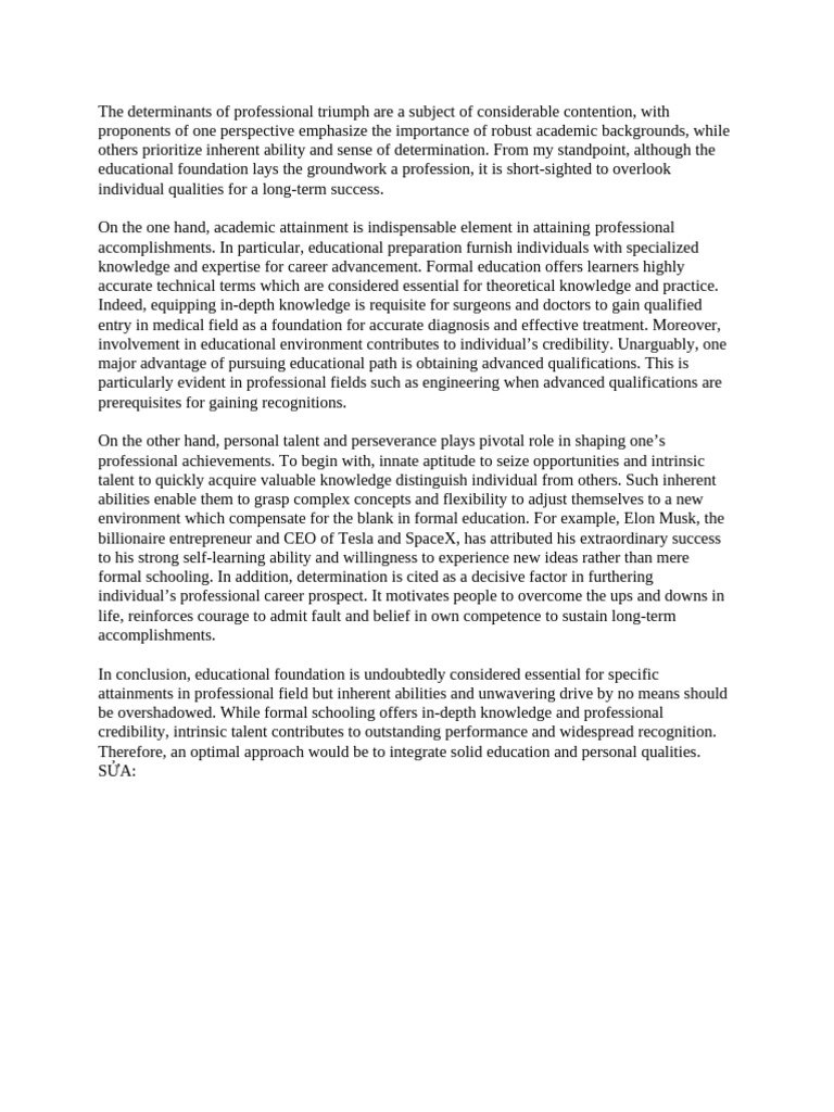 The Determinants of Professional Triumph Is A Subject of Considerable ...