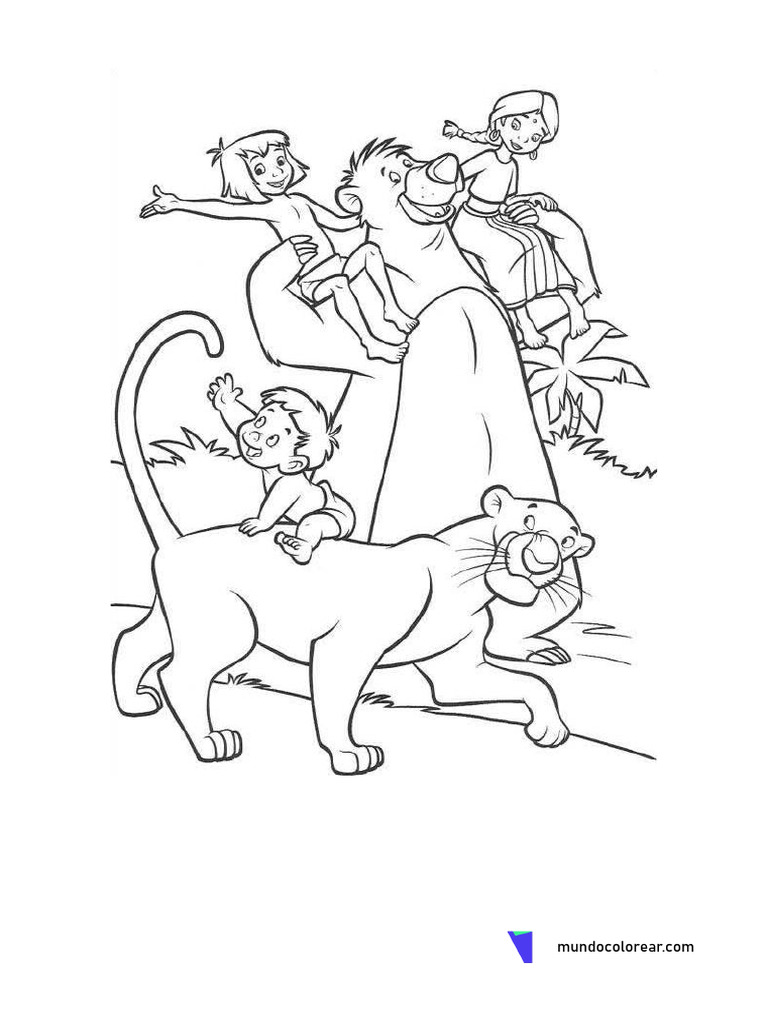 01 El Libro de La Selva para Colorear | PDF