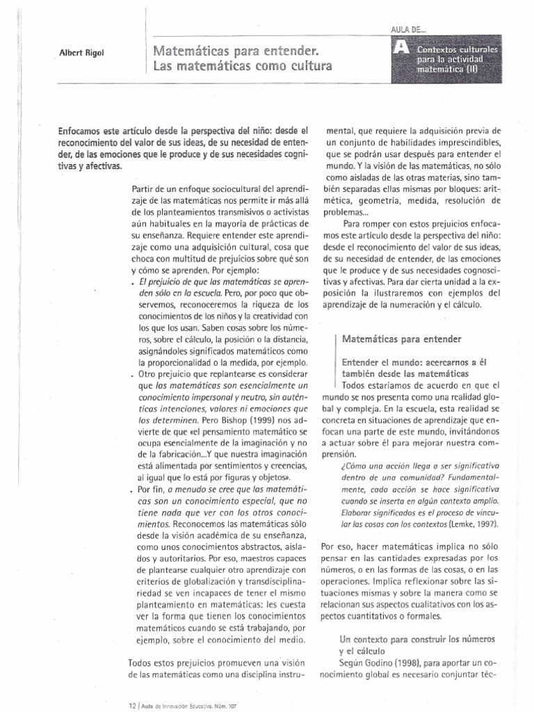 Matematicas Para Entender | PDF | Matemáticas | Pensamiento