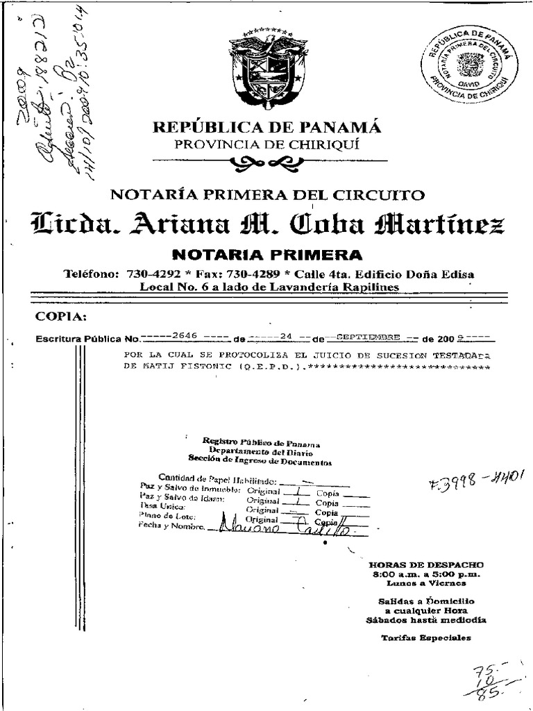 Sucesión Testada de Matij Fistonic | PDF | Ley común | Derecho Civil ...