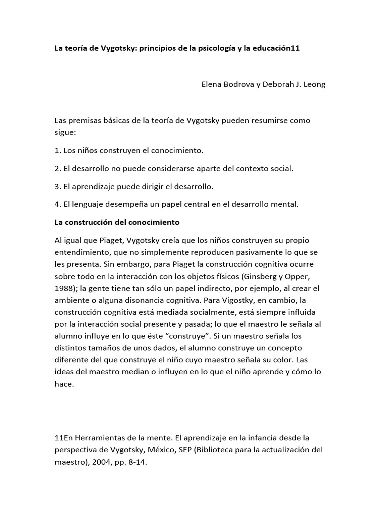 08 La Teoría de Vygotsky | PDF