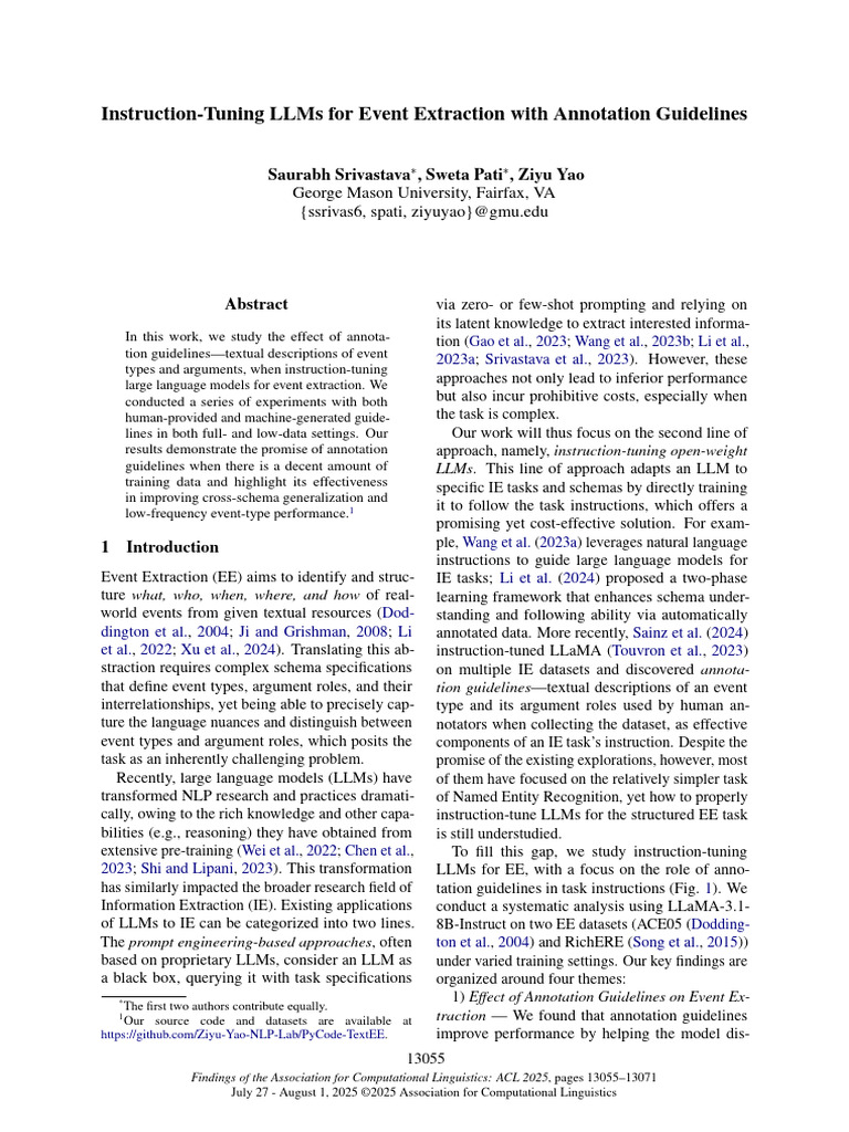 Instruction-Tuning LLMs For Event Extraction With Annotation Guidelines ...
