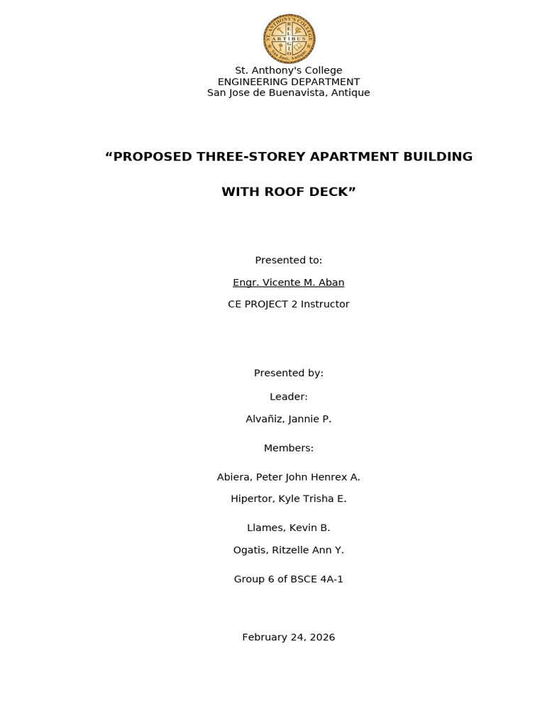 Ce Proj 2 Prelim Final | PDF | Beam (Structure) | Structural Engineering