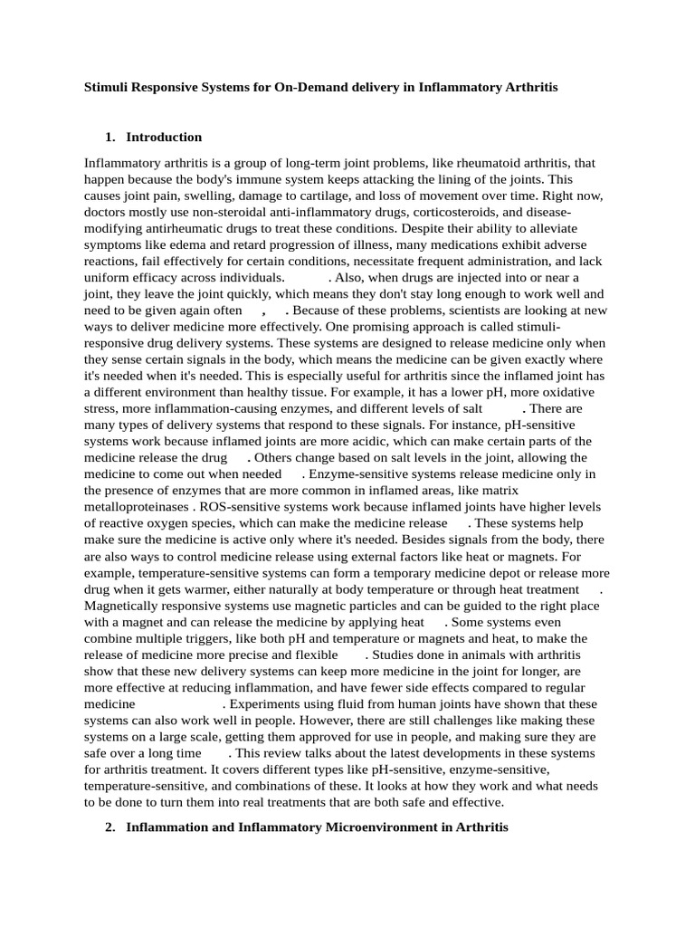Review Paper | PDF | Inflammation | Rheumatoid Arthritis