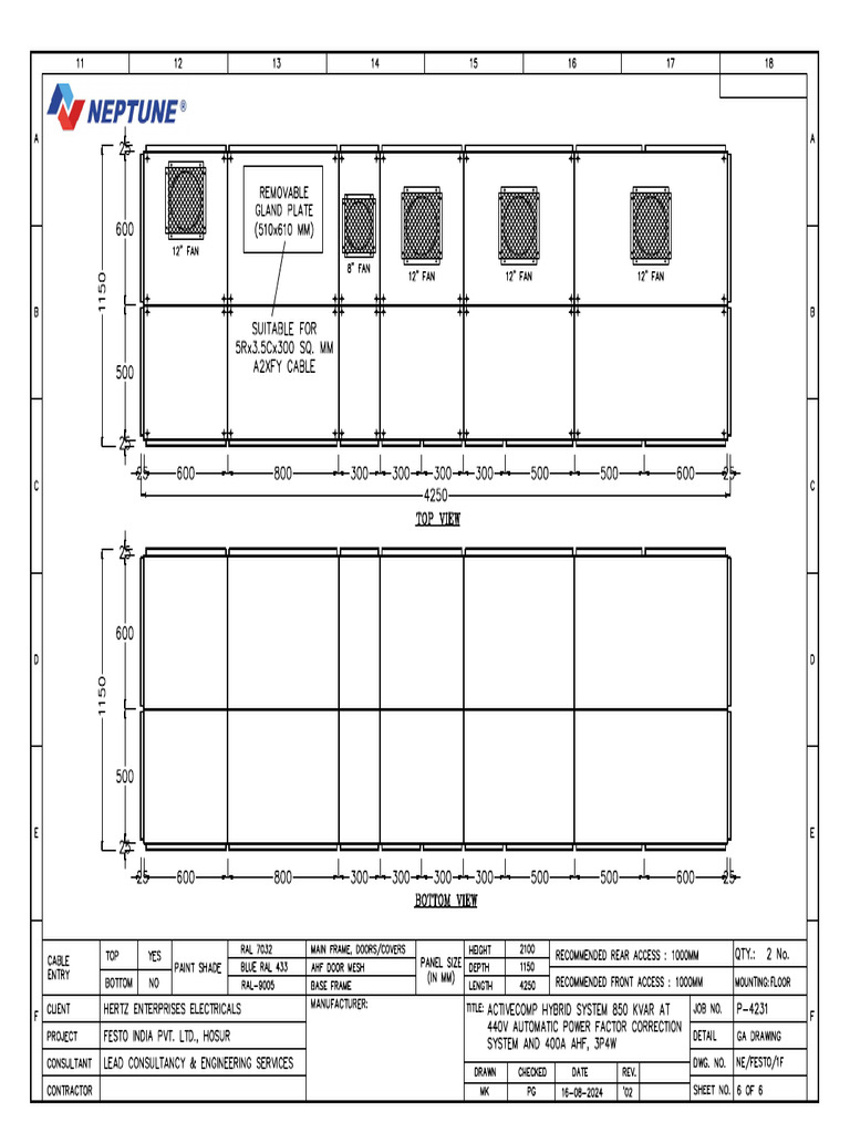 850kvar+400a Ahf Hybrid Apfc Panel - r1-7 | PDF