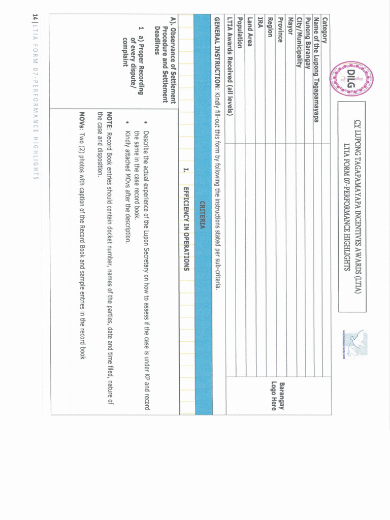 Form 7 - Performance Highlights | PDF