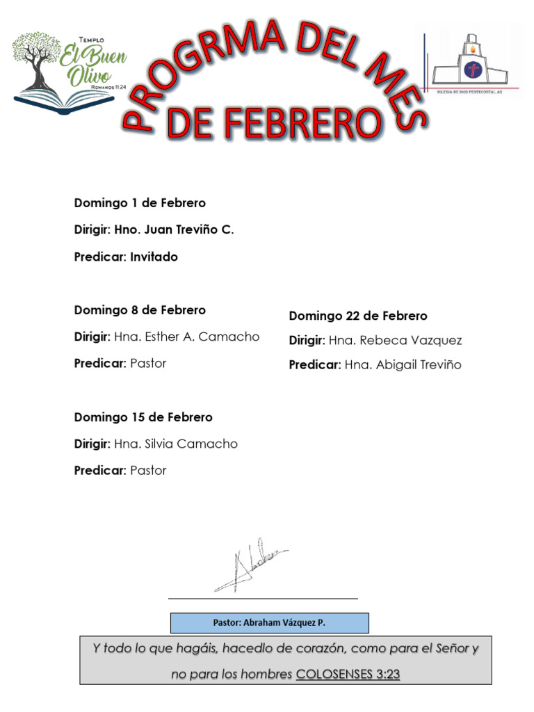 Programa Mes de Febreroq | PDF