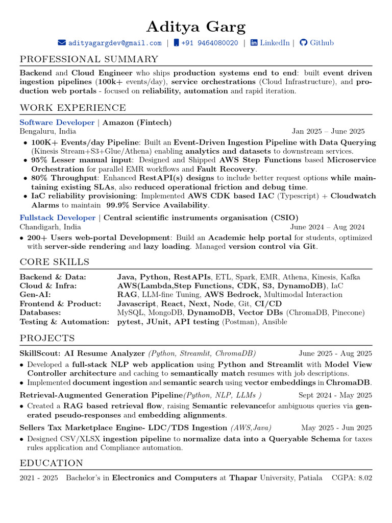 AdityaGarg Backend Cloud Engineer | PDF | Amazon Web Services | Cloud ...
