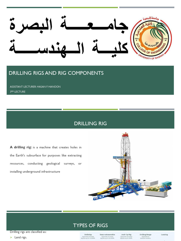 L2 (Drilling Rig Components) | PDF | Drilling Rig | Oil Well