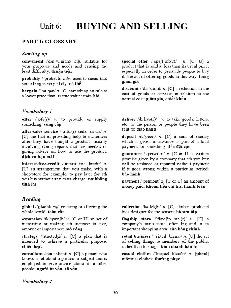 Unit 6 - New Words & Grammar Notes | PDF