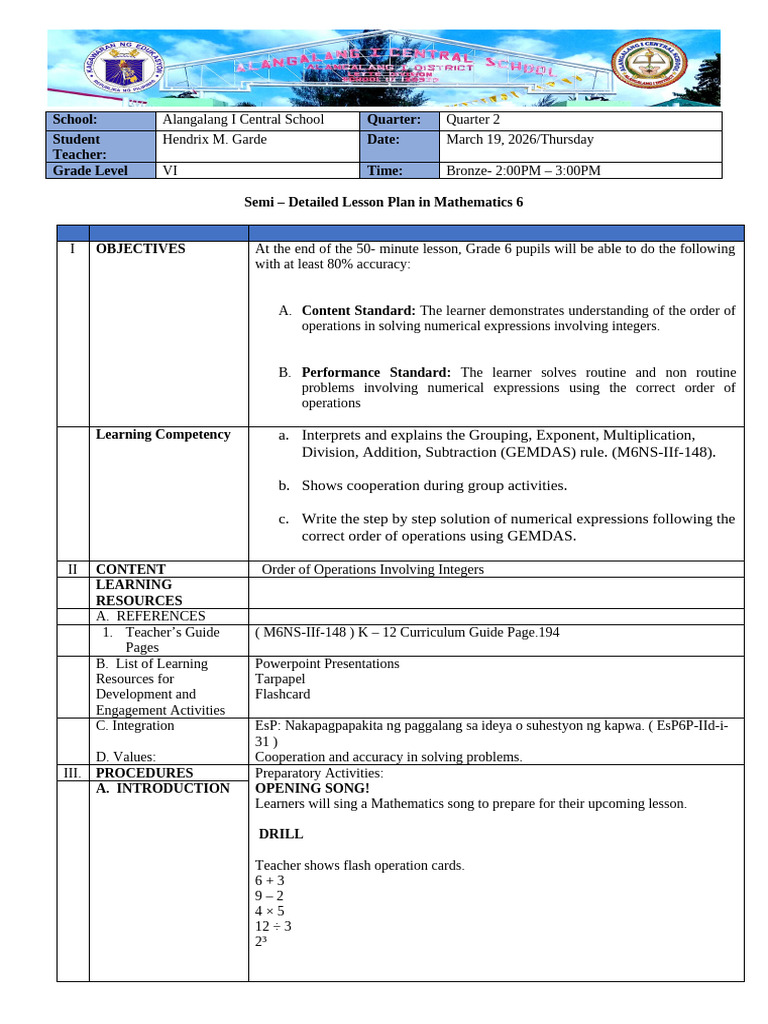 LP Math 6.1 | PDF