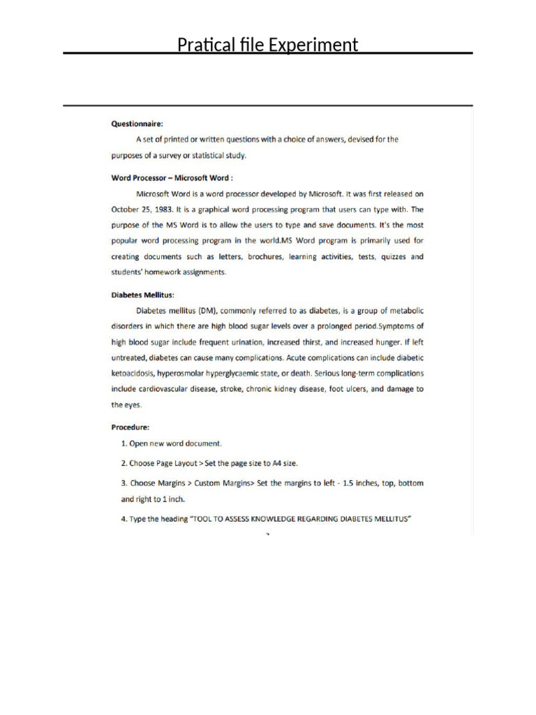 Computer Application in Pharmacy Pratical File (2026) | PDF