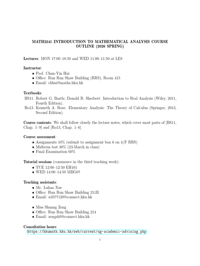 Course Outline 2026 | PDF
