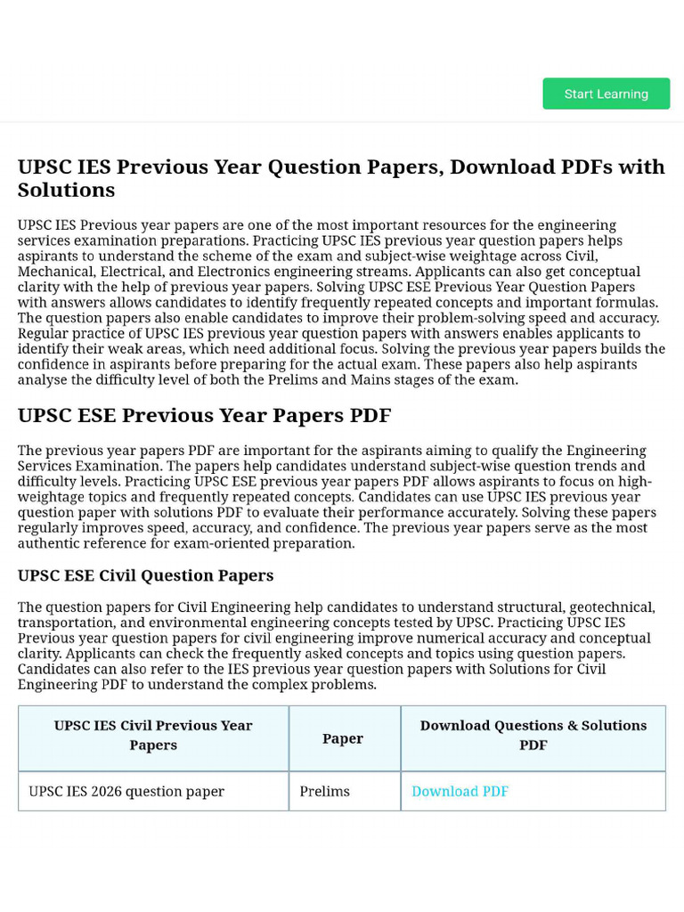 UPSC IES Previous Year Question Papers, Download PDFs With Solutions | PDF