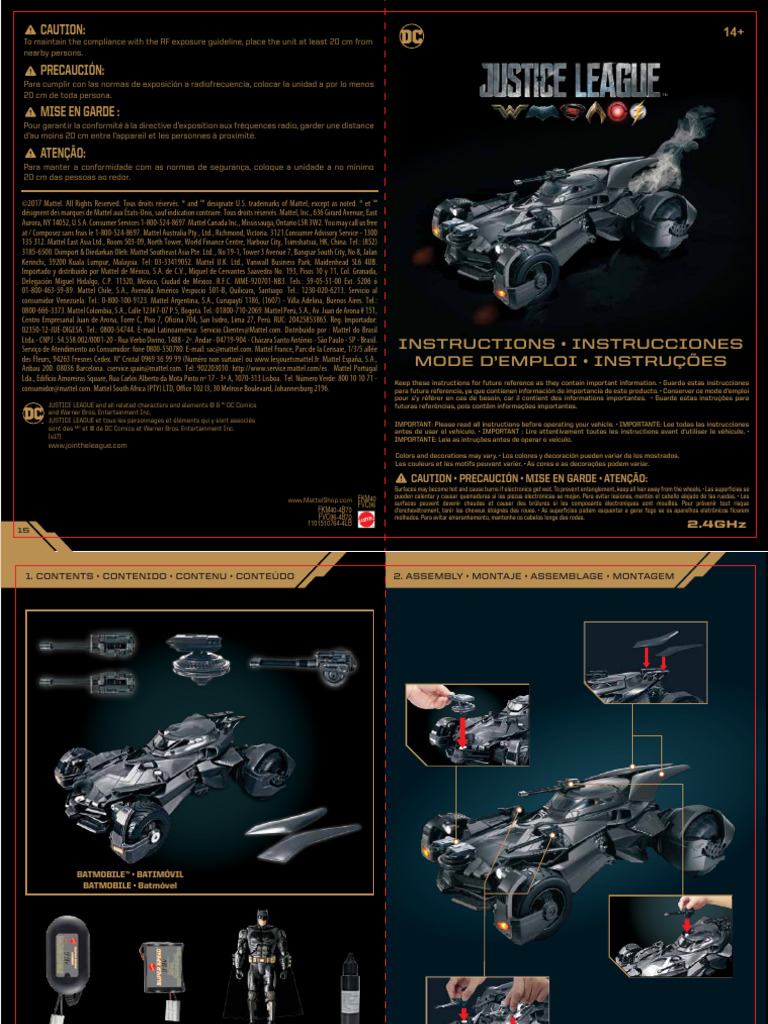 Ultimate Justice League Batmobile Vehicle FKM40-4L | PDF