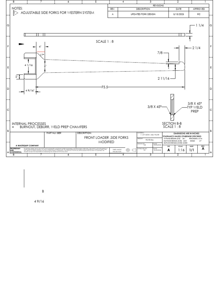 FORK Drawing Edited | PDF