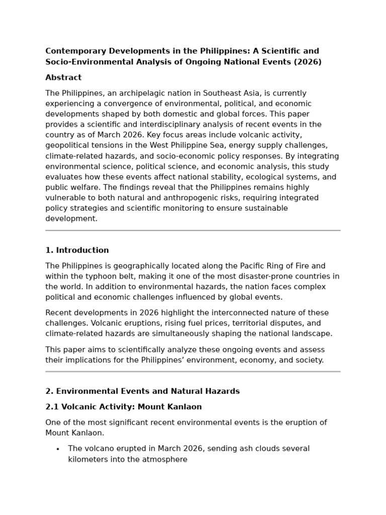 Contemporary Developments in The Philippines | PDF
