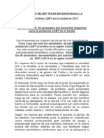 Asesinada Mujer Trans en Barranquilla