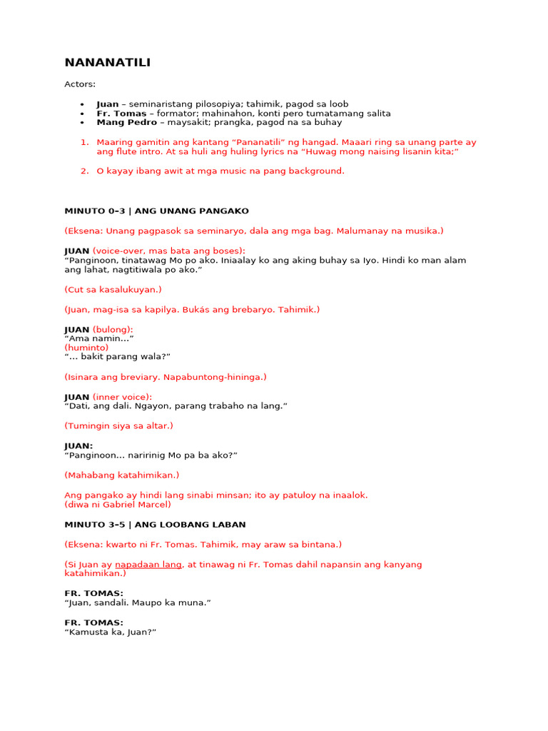 Short Film Script | PDF