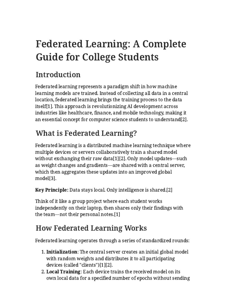 Federated Learning Report | PDF | Information Technology | Computer ...