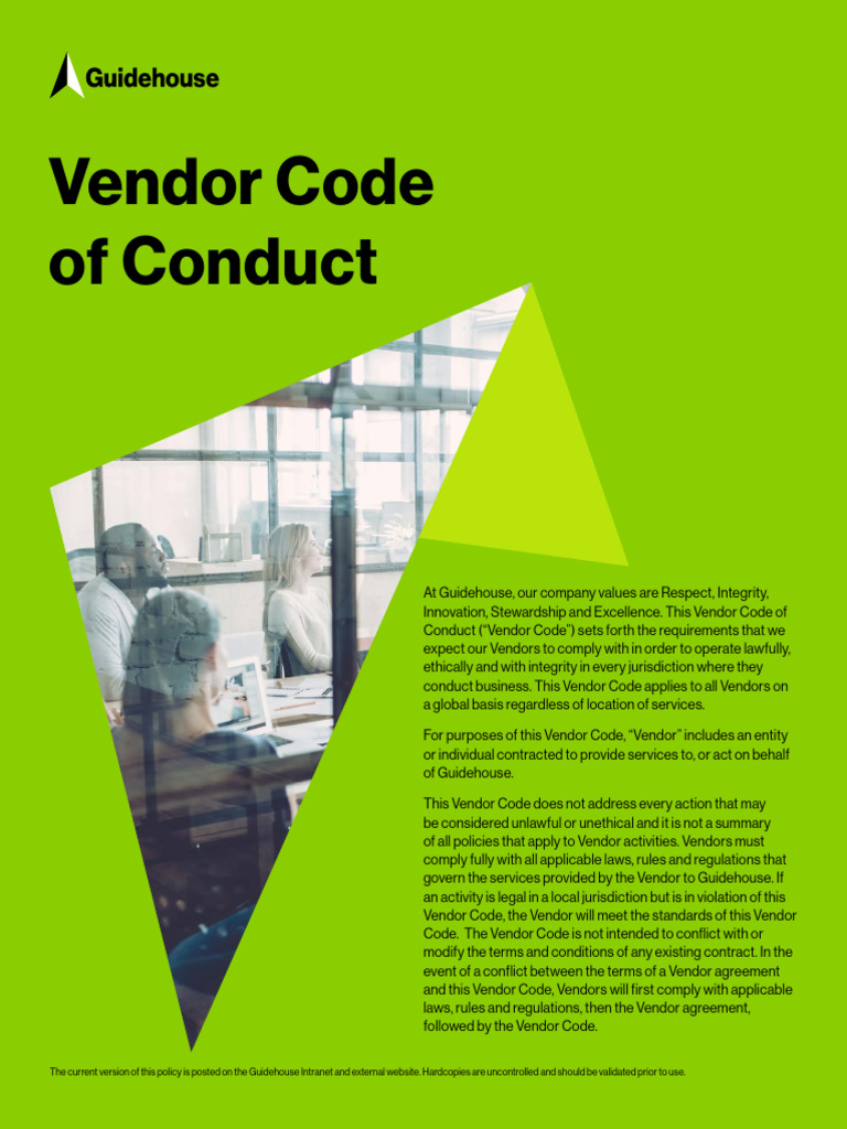 Vendor Code of Conduct | PDF | Insider Trading | Conflict Of Interest