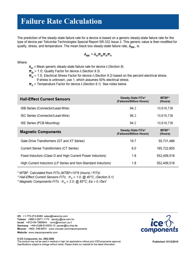 Failure Rate Calculation | PDF | Electricity | Electrical Engineering