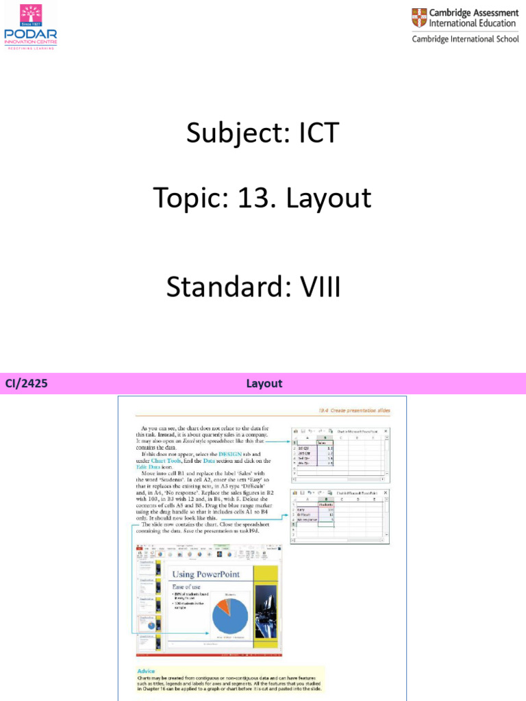 Caie Viii Ict Ch13 Layout | PDF
