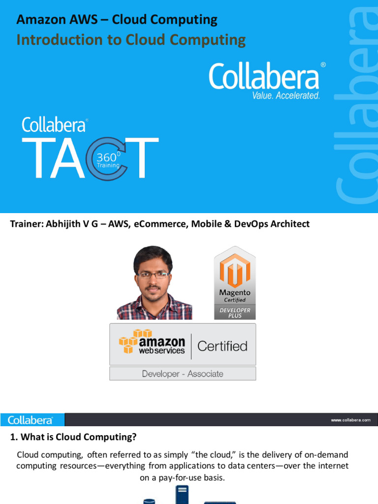 AWS Session 1a IntroductionToCloudComputing | PDF | Cloud Computing ...