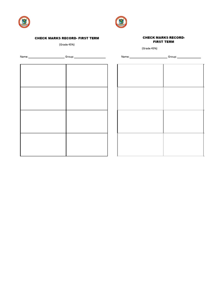Check Marks Record First | PDF