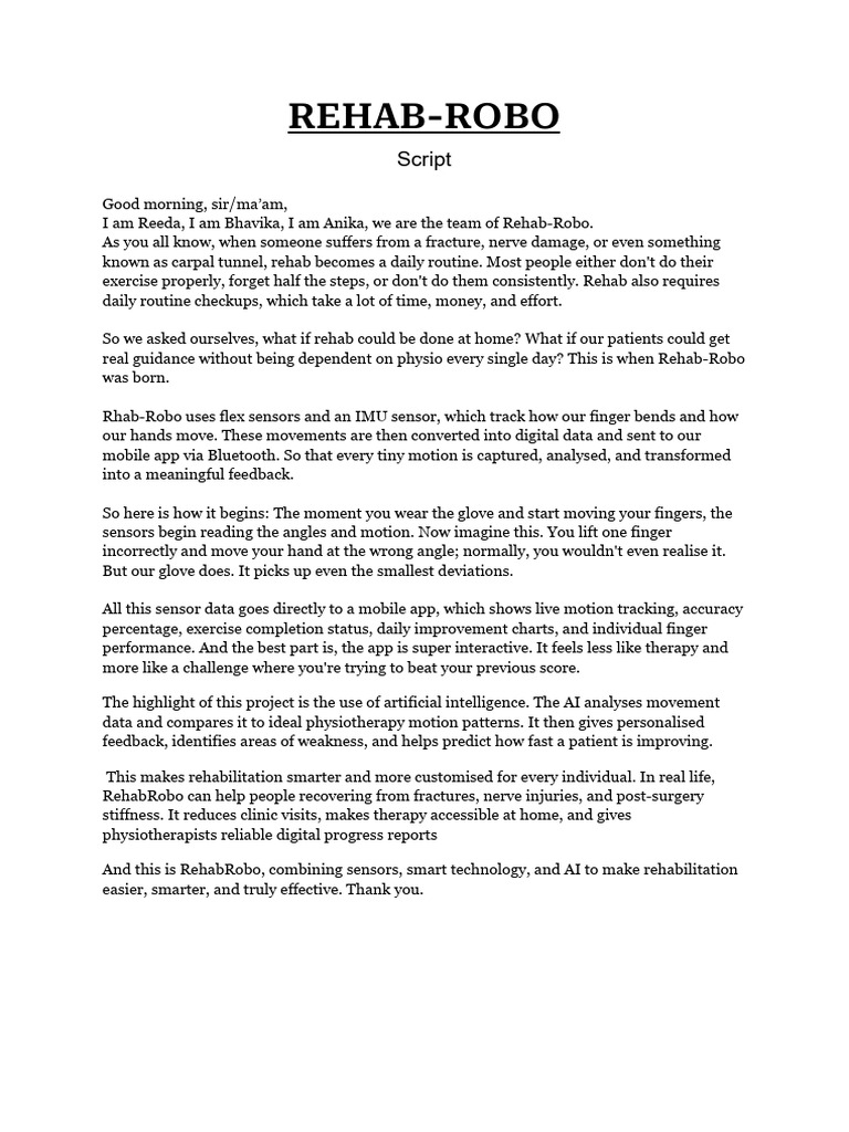 Rehab Robo Script | PDF | Physical Therapy