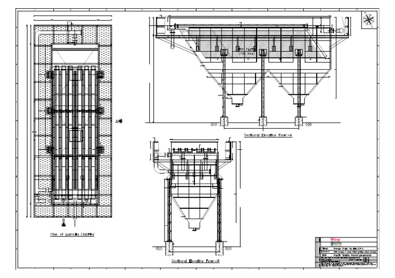 09.lamella Clarifier Drawing Details | PDF | Water Management | Waste ...