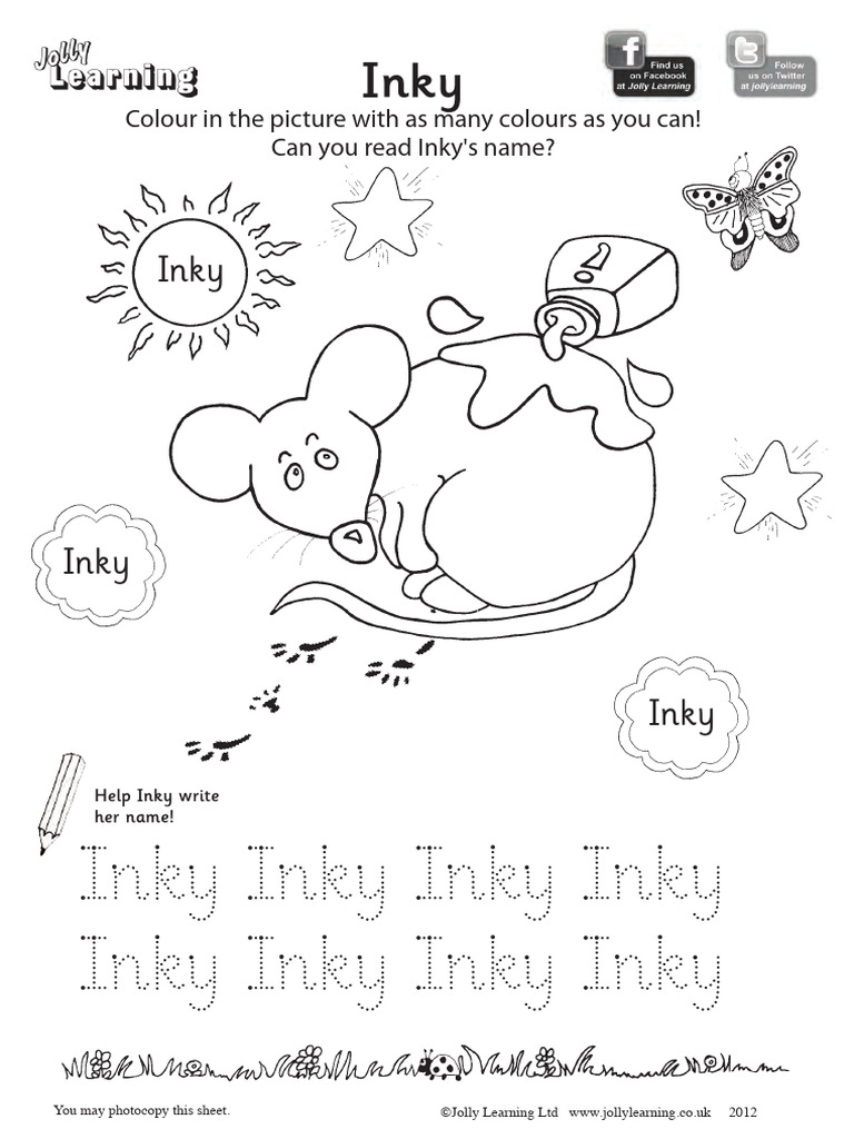 Inky Colouring Sheet | PDF