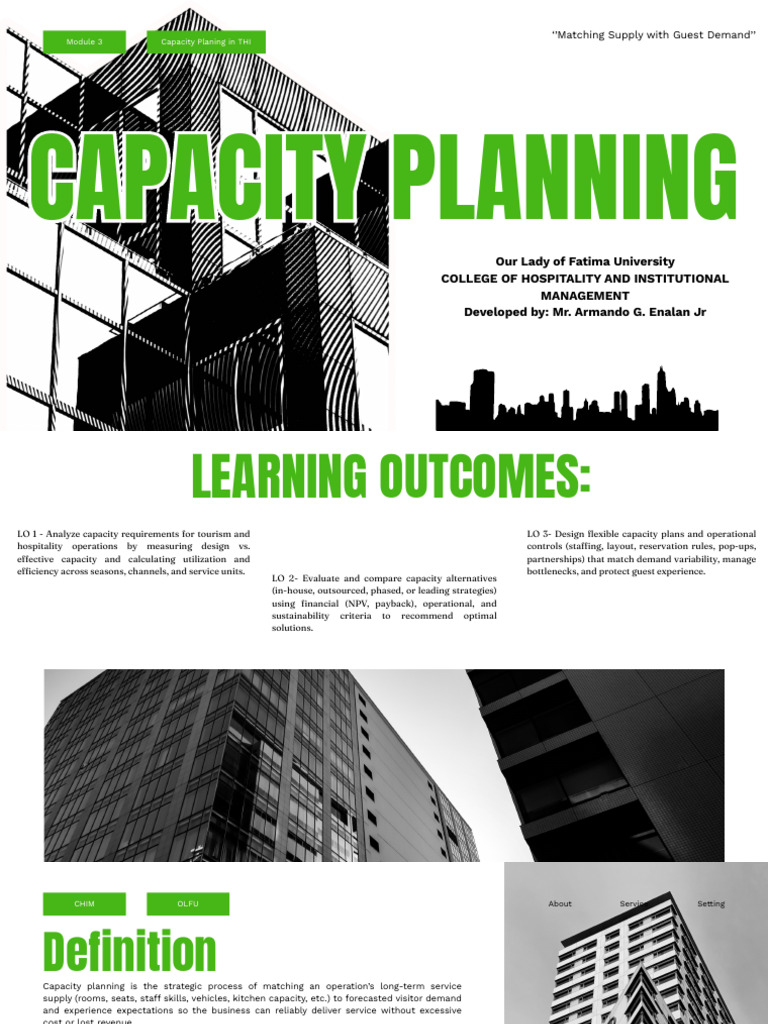 CAPACITY PLANNING MODULE 3 | PDF | Outsourcing | Demand