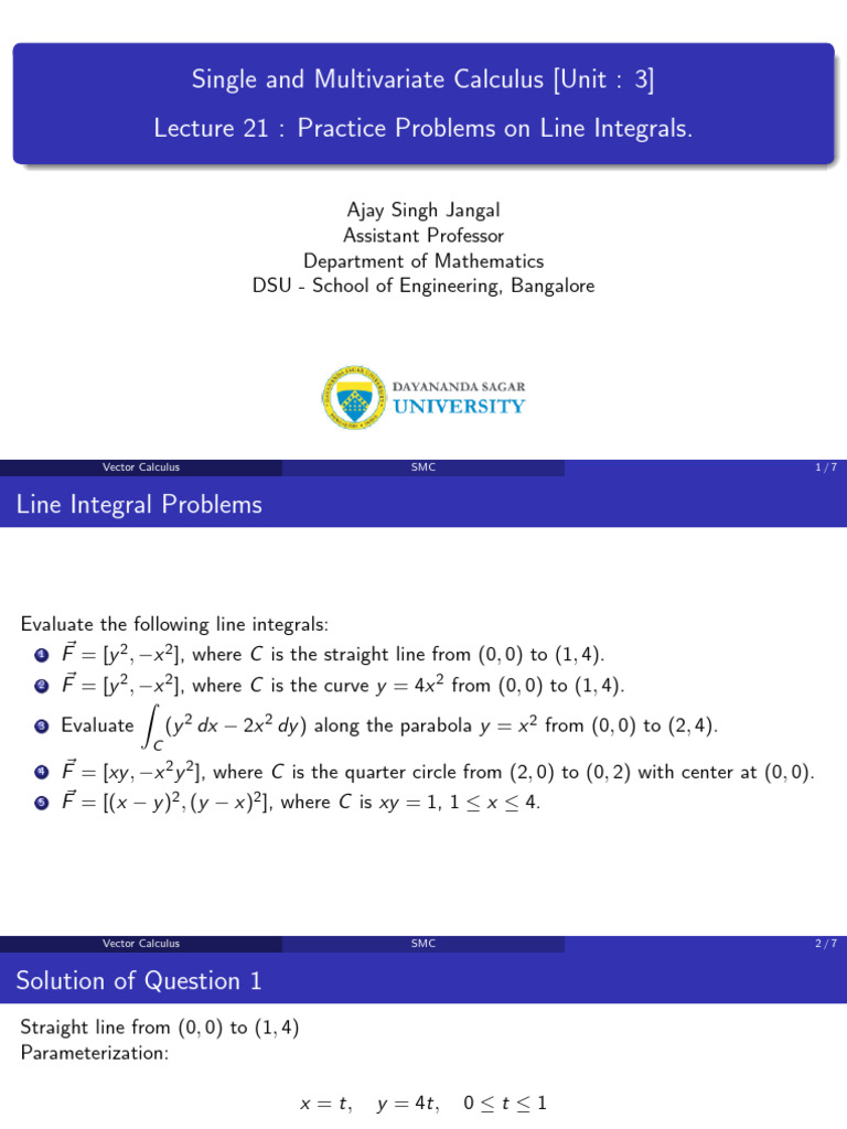 SMC Lecture 21 | PDF | Integral | Abstract Algebra