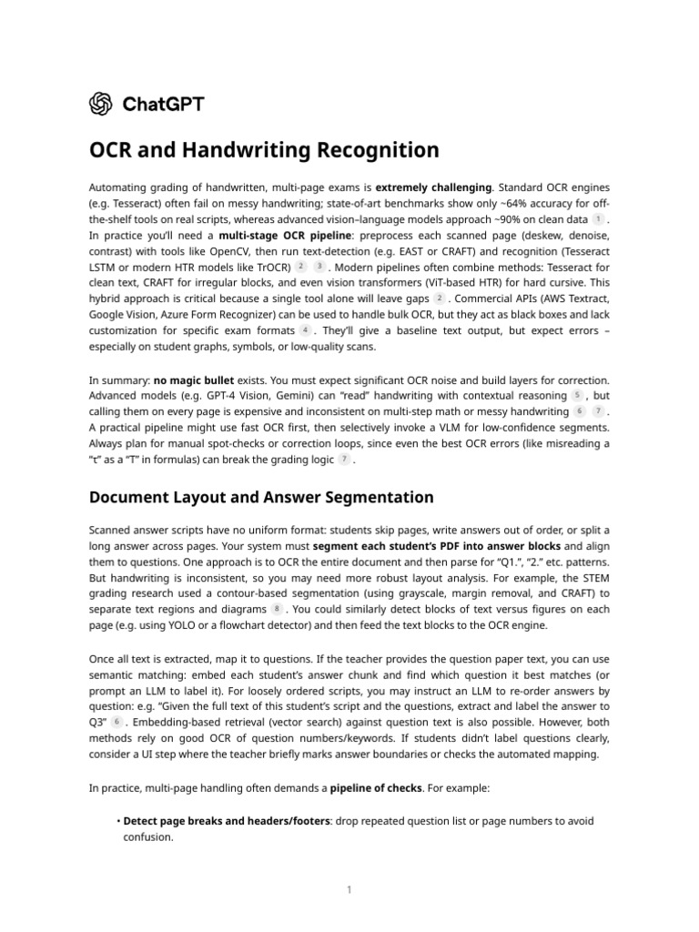 OCR and Handwriting Recognition | PDF