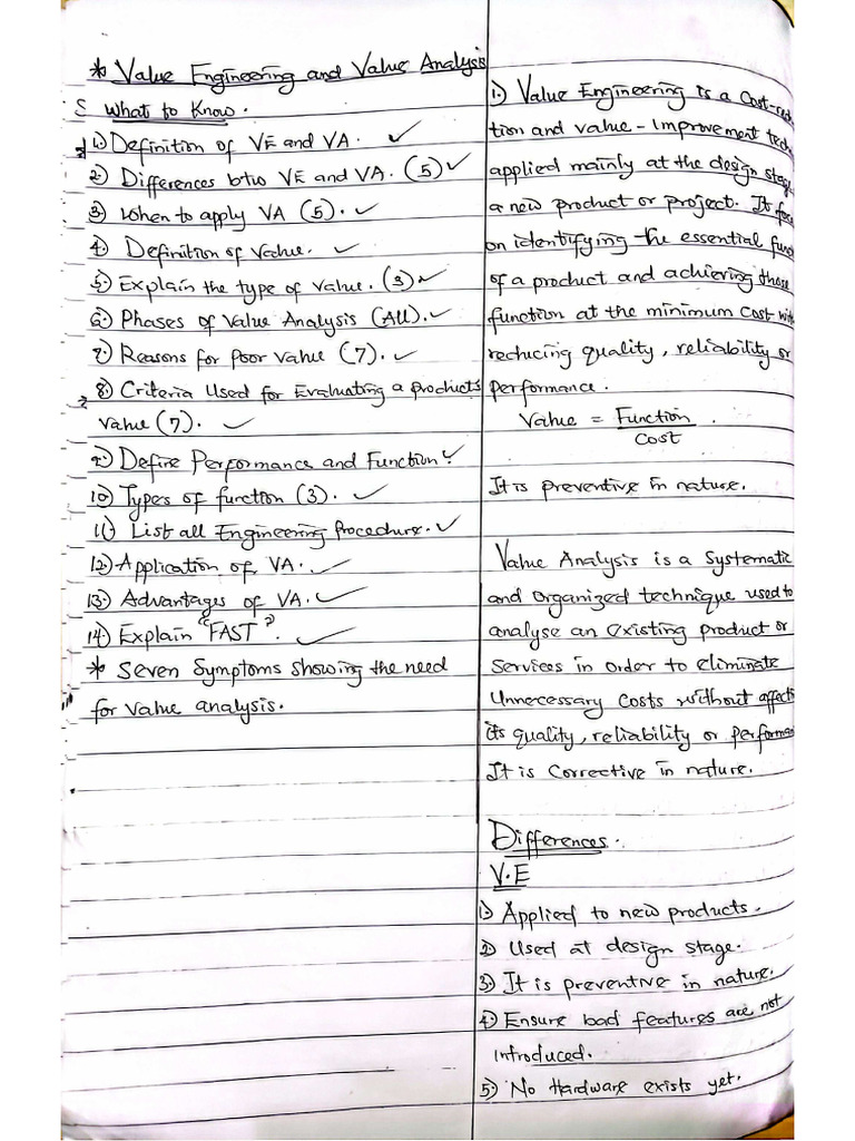 Ipe 407. Value Engineering & Analysis | PDF