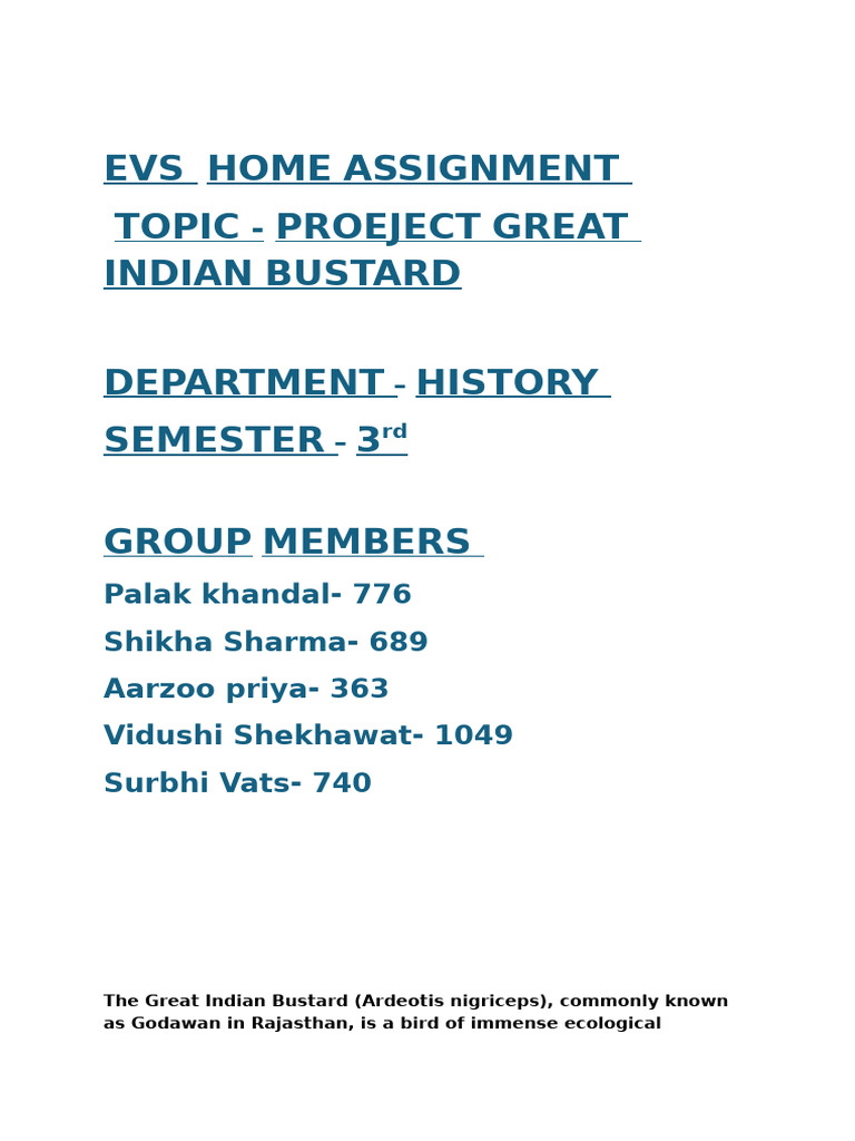 Evs Assignment | PDF | Conservation Biology | Grassland