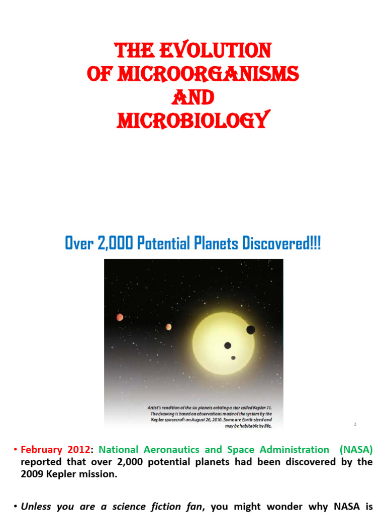 Evolution of Microorganisms & Microbiology | PDF | Microorganism ...