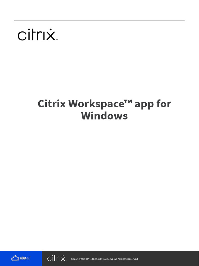 Citrix Workspace™ App For Windows | PDF | Mobile App | Microsoft Windows