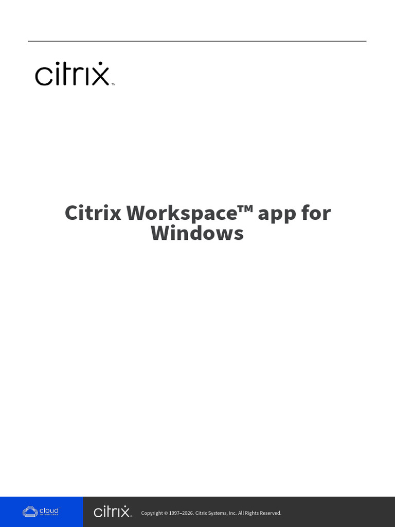 Citrix Workspace™ App For Windows | PDF | Citrix Systems | Microsoft ...